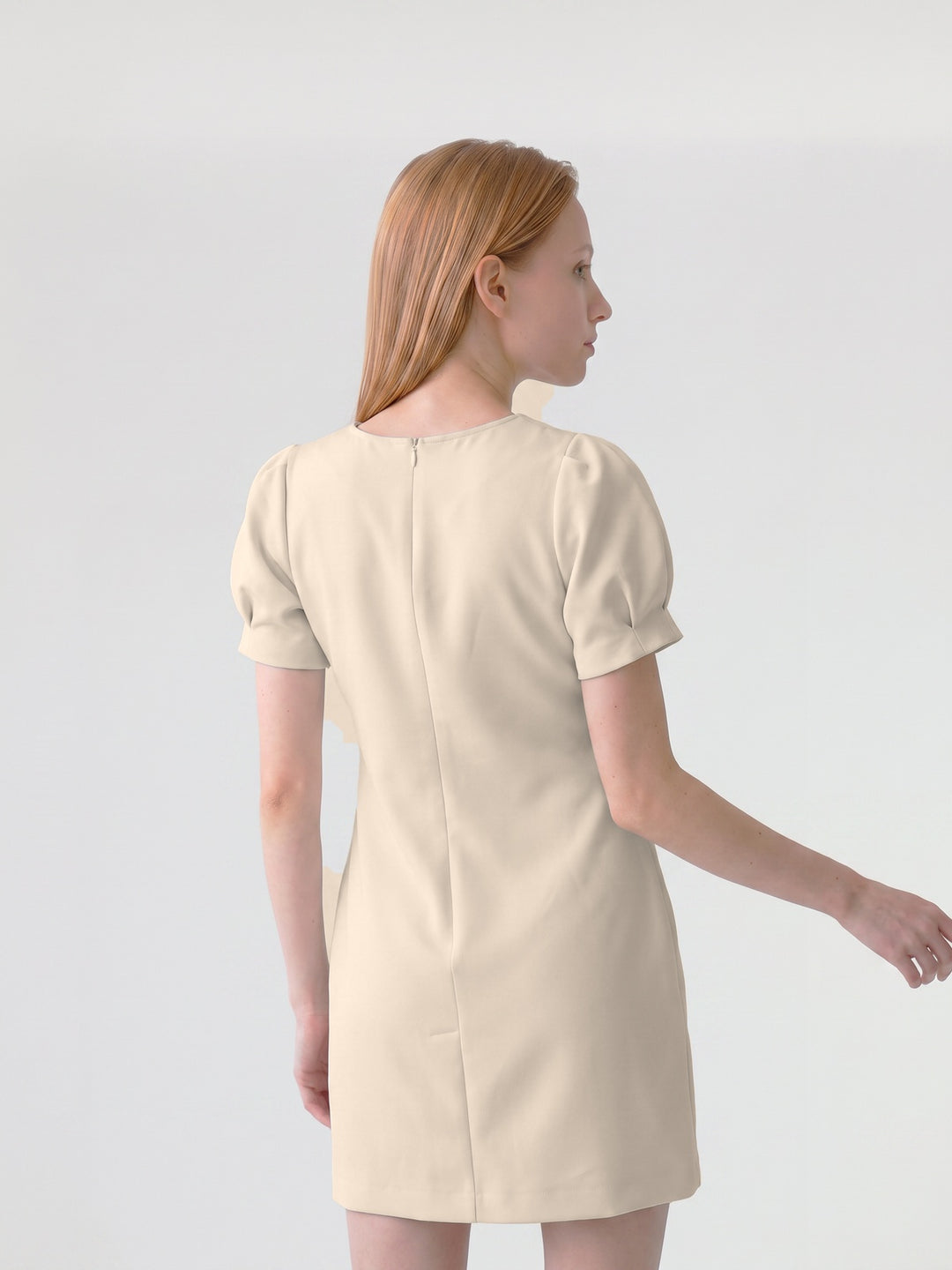 Vestido Mujer Paulina Manga Globo Sand Ludovica