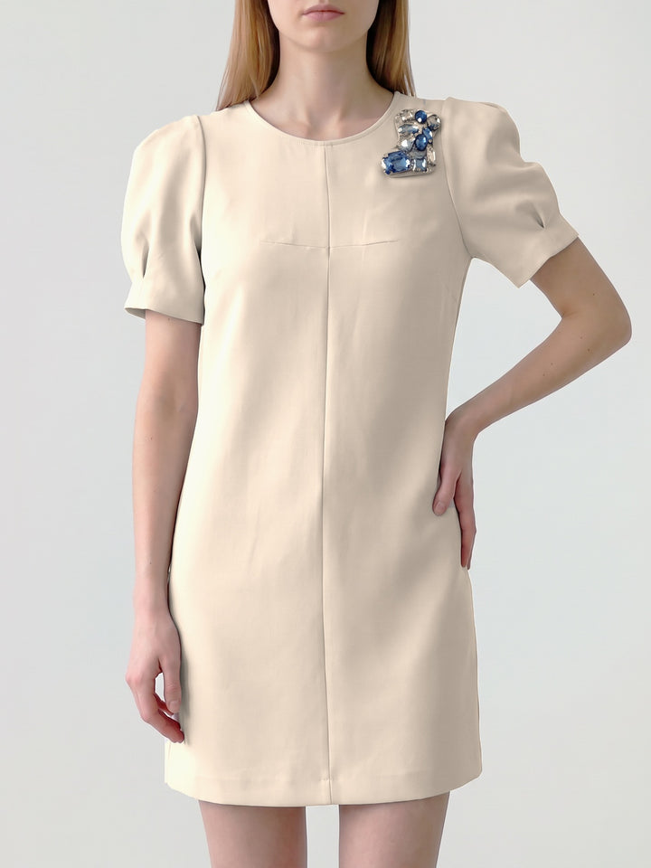 Vestido Mujer Paulina Manga Globo Sand Ludovica