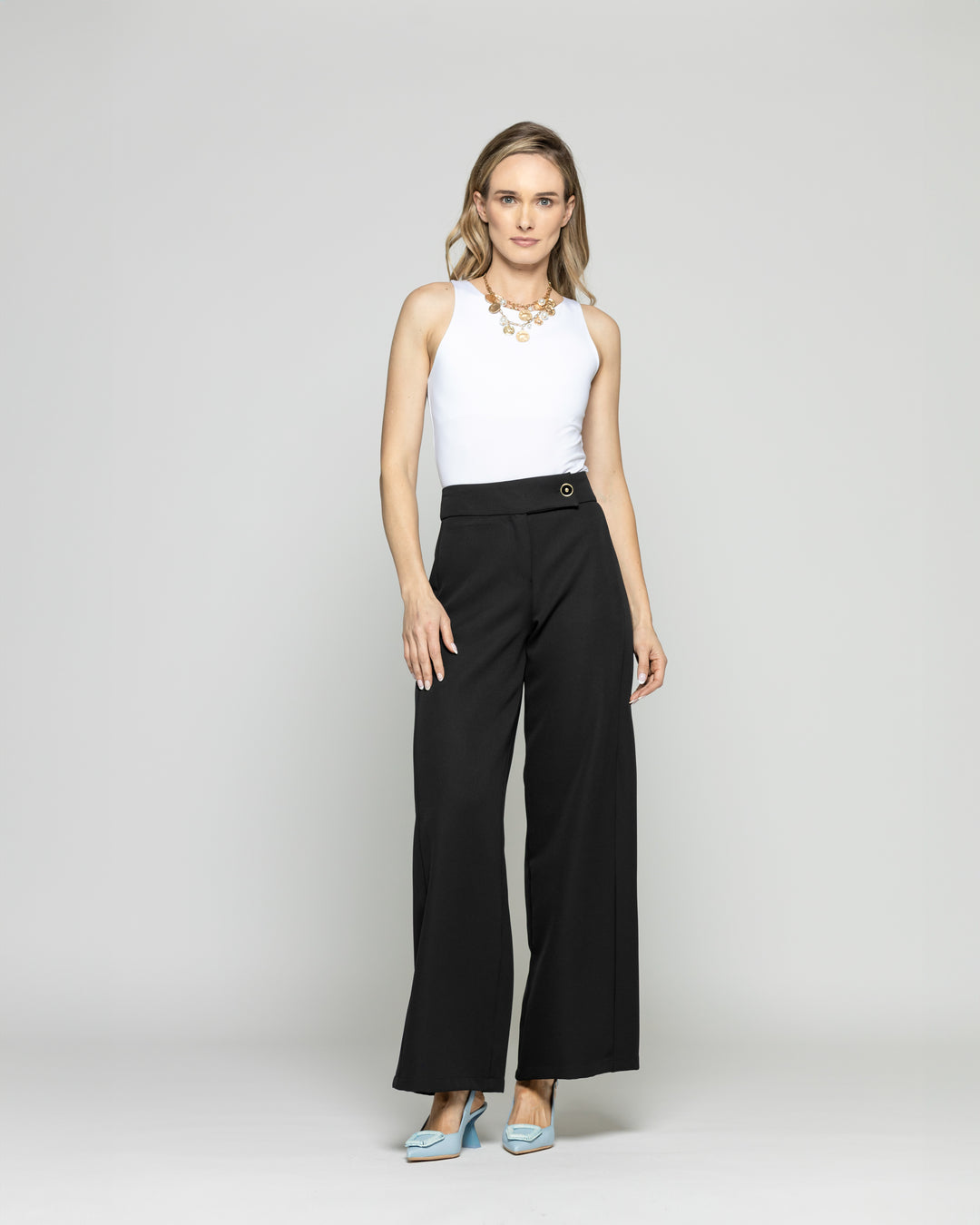 Body Mujer Lantana Escote Redondo Sin Mangas Blanco Ludovica