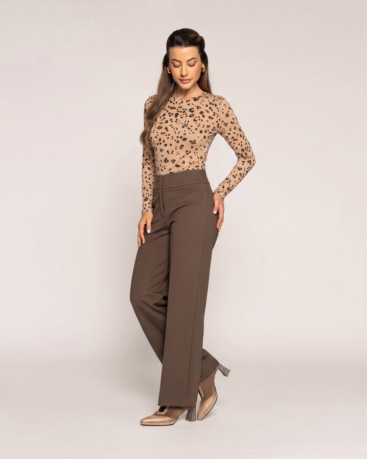 Body Animal Print Ajustado Moka Ludovica