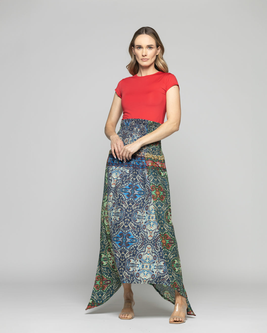Body Mujer Ursinia Escote Redondo Manga Corta Rojo Ludovica
