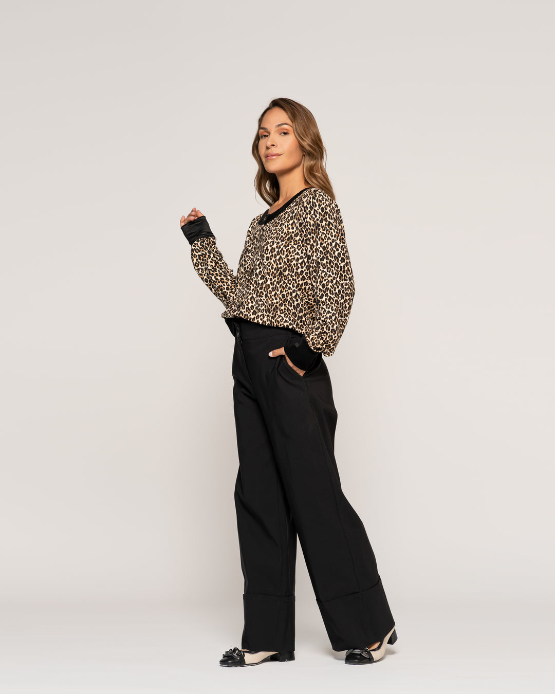 Sweater Manuela Chita Animal Print Relaxed Fit Ludovica