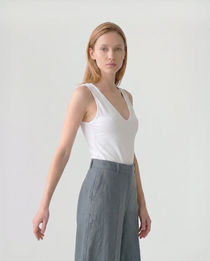 Body Mujer Loreto Escote V Blanco Ludovica