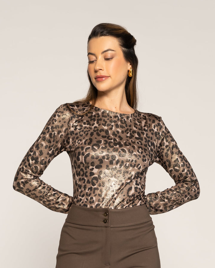 Body Animal Print Ajustado Moka Ludovica